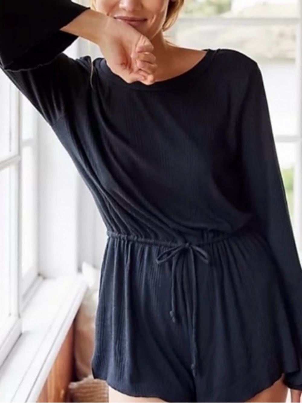 Anthropologie Open-Back Lounge Romper